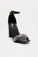 Lorris Rhinestone Heels(Black,5.5)
