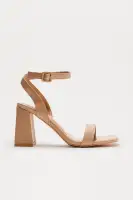 Winston Faux Leather Ankle Strap Heels