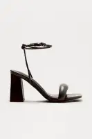 Paltrow Faux Leather Ankle Strap Heels