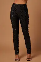 Cordelia Embellished Pant(Black,XS)