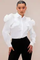 Idalia Floral Applique Collared Shirt