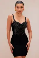 Jocie Embellished Bandage Mini Dress