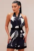 Under The Palms Satin Mini Dress