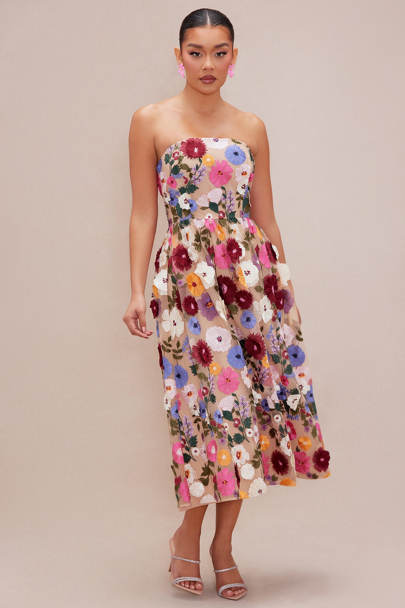 Adeline Embroidered Midi Dress