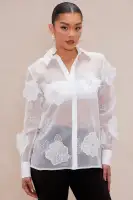 Jasmine Embroidered Sheer Shirt