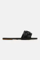 Sunday Strolls Flat Sandals(Black,5.5)