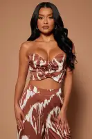 Emmaline Satin Top(Brown/combo,XS)
