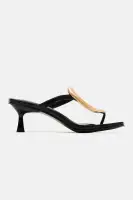 Switching Up On You Heeled Mules(Black,5.5)