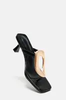 Switching Up On You Heeled Mules(Black,5.5)
