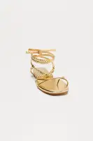 St. Barts Wrap Up Sandals(Gold,6)