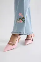 Aura Kitten Heel Pumps(Pink,5.5)