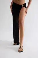 Coastal Toe Ring Sandals(Black,6)