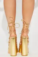 So Obsessed Platform Heels(Gold,5.5)