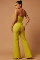 Fay Feather Bandage Jumpsuit(Chartreuse,XS)