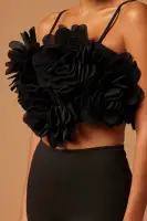Darla Flower Pant Set(Black,XS)