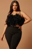 Darla Flower Pant Set(Black,XS)