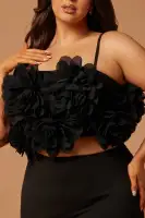 Darla Flower Pant Set(Black,XS)