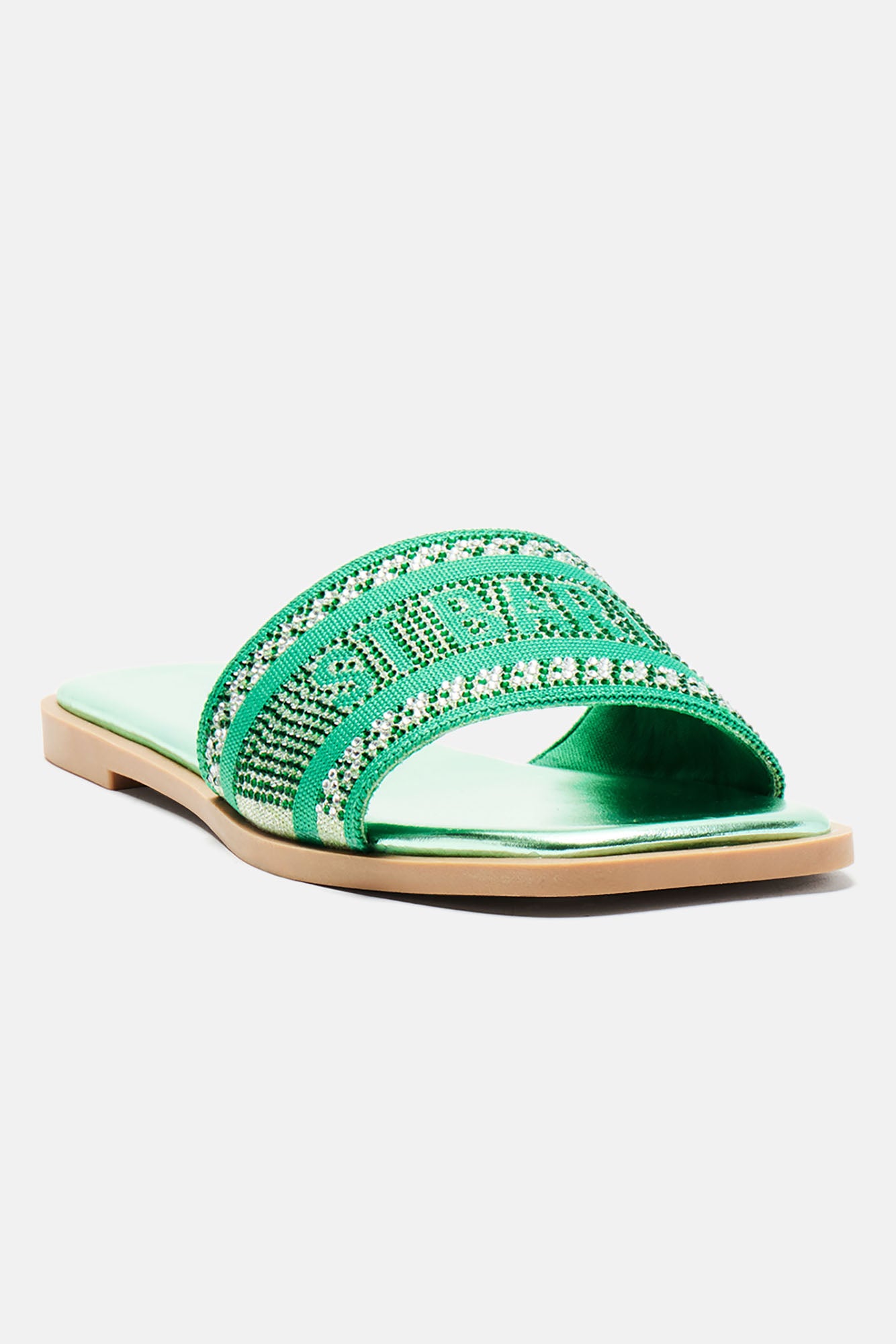 What A View Embellished Flat Sandals