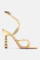 Simple Remedy Metallic Heeled Sandals