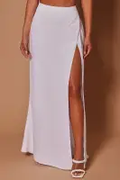 Marissa Linen Maxi Skirt(White,XS)
