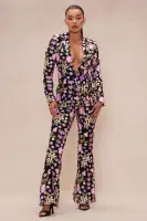 Julia Embroidered Pant(Black/combo,XS)