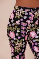 Julia Embroidered Pant(Black/combo,XS)