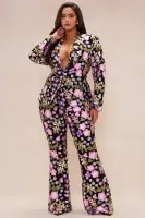 Julia Embroidered Pant(Black/combo,XS)