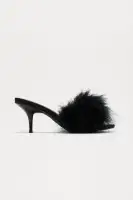 Fluffy Feather Kitten Heels