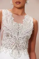 Mia Embellished Jumpsuit(White,XS)