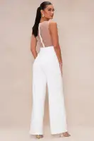 Mia Embellished Jumpsuit(White,XS)