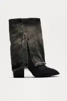 Ashlynn Overlay Denim Boots