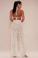 Mallorca Crochet Pant Set(Cream,XS)
