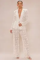 Amalfi Crochet Blazer Suit Set
