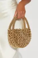 Golden Disco Doll Handbag