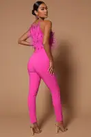 Ysabel Jumpsuit(Hot Pink,XS)