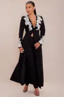 Gracelyn Embellished Maxi Blazer Suit Set