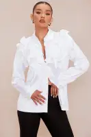 Elise Floral Applique Satin Shirt