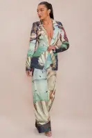 Ancient Art Blazer Suit Set