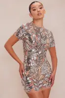 Cara Sheer Sequin Mini Dress