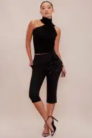 Elise Floral Applique Capri Pant