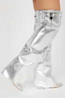 Nadine Overlay Wedge Boots