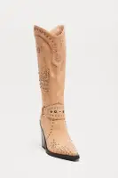 Sedona Studded Cowboy Boots(Cream,5.5)
