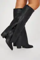 Keep Guessing Knee High Heeled Boots