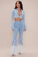 Elina Denim Pant Set