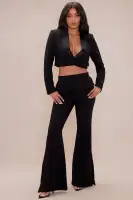 Daisy Cropped Blazer Suit Set