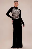 Marielle Embellished Velvet Maxi Dress