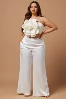 Rosalia Flower Pant Set(White,XS)