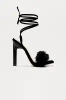 Aubrie Feather Wrap Up Heels