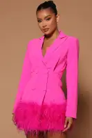 Delia Feathered Blazer Dress