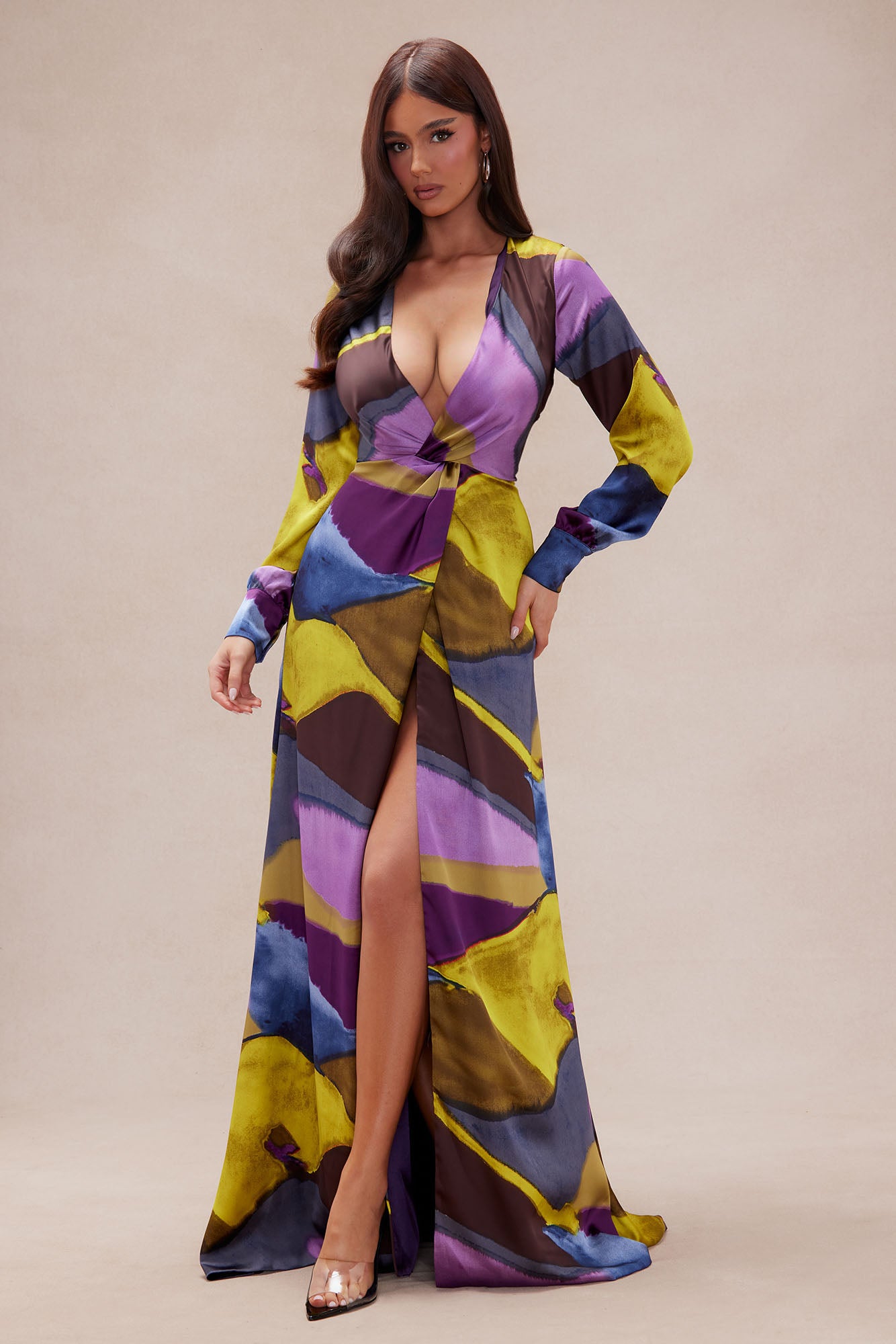 Katy Satin Maxi Dress